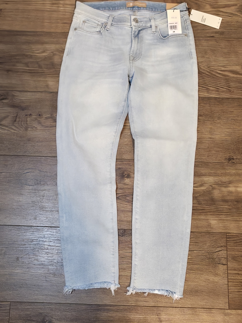 7 For All Mankind Light Blue Slim Straight Jeans